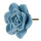 Turquoise Flower Ceramic Cabinet Knobs